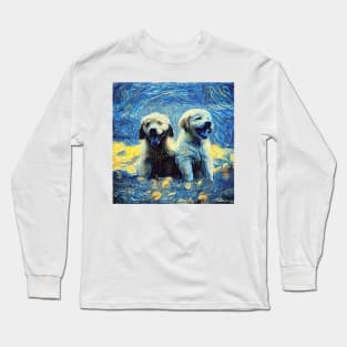 Cute puppy painting (pet, dog, pretty and hiking) Long Sleeve T-Shirt